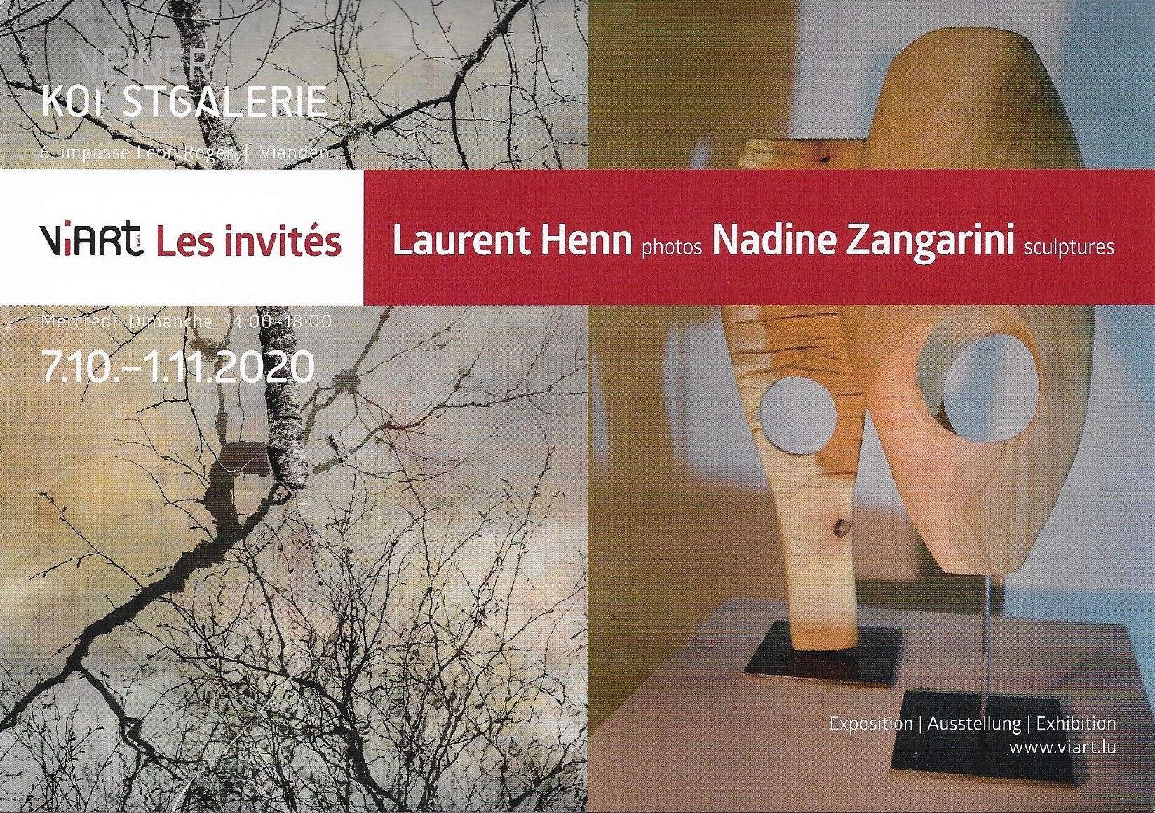 invitation ViArt Expo Laurent et Nadine verso